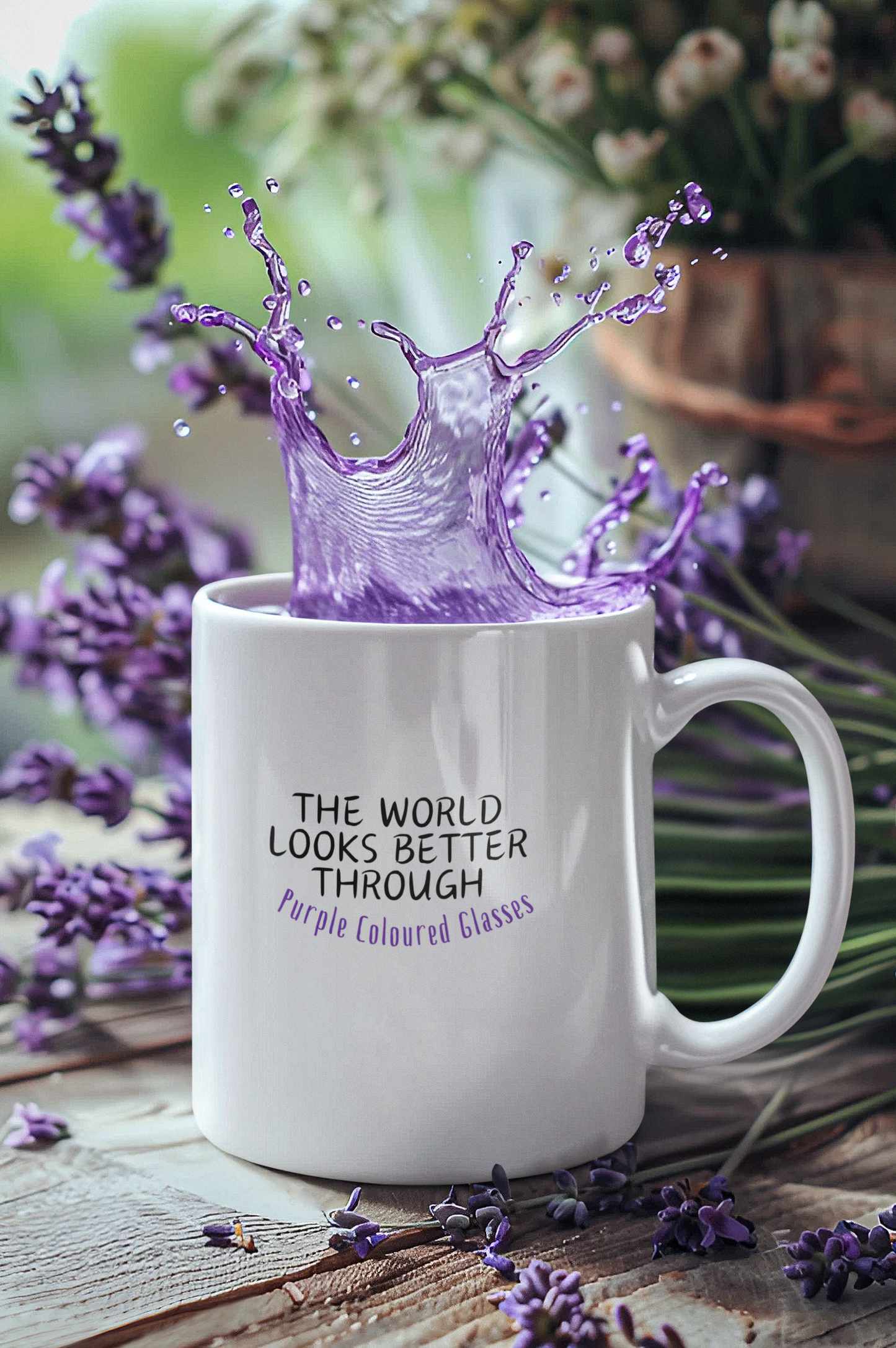 Purple Coloured Glasses - Mug
