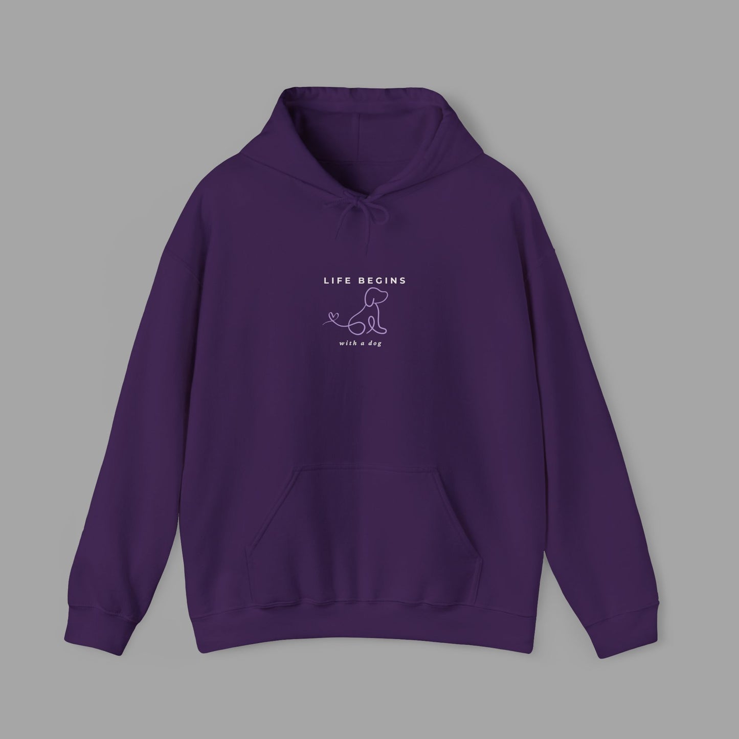 Life Begins With A Dog - Hoodie (4 Colour Options)