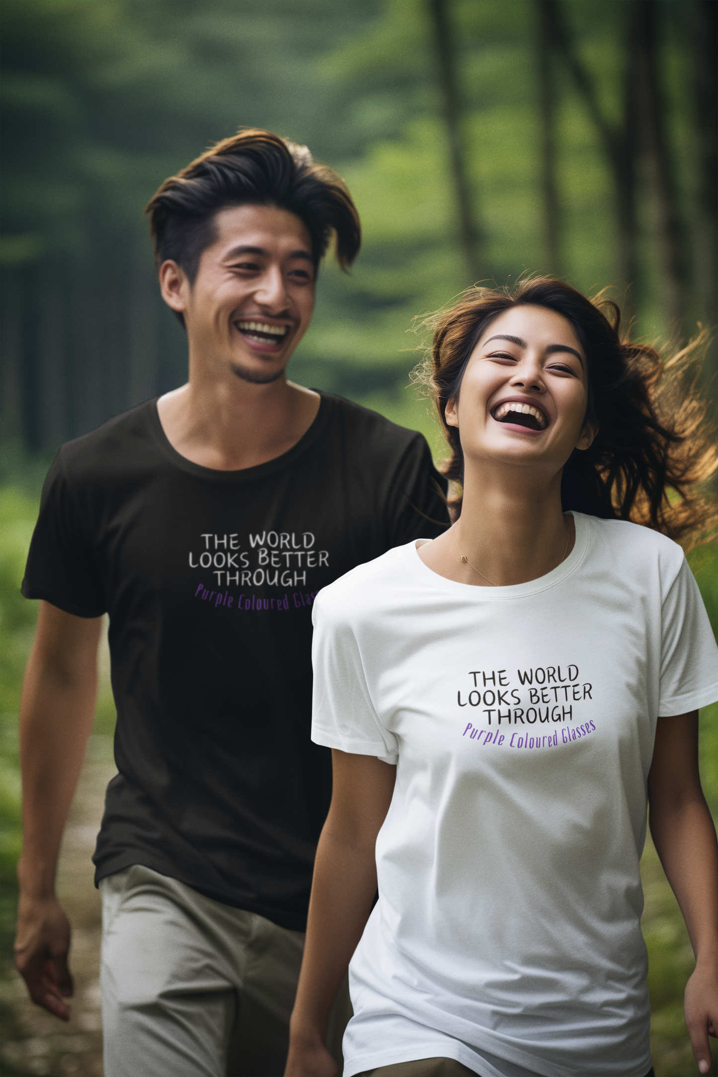 Purple Coloured Glasses - T-Shirt (5 Colour Options)